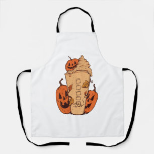 Cadeau voor Halloween pompoen Schort