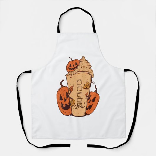 Cadeau voor Halloween pompoen Schort (Voorkant)