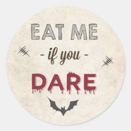 Cadeau voor Halloweenfeestje Trick or Treat Zak Fa Ronde Sticker