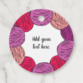 cadeau voor handgebreide wolballen bedankjes labels (Achterkant)