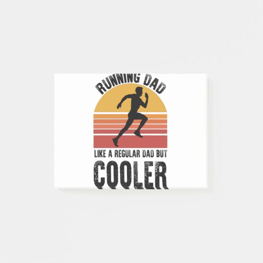 Cadeau voor hardloop vader Vaderdag Marathonloper  Post-it® Notes (Voorkant)