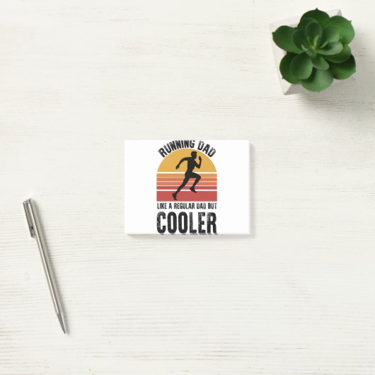 Cadeau voor hardloop vader Vaderdag Marathonloper Post-it® Notes (Kantoor)