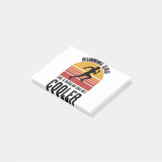Cadeau voor hardloop vader Vaderdag Marathonloper Post-it® Notes (Schuin)