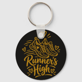 Cadeau voor hardloopster met Runner's High Sleutelhanger