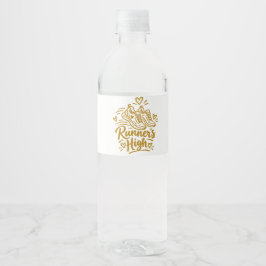 Cadeau voor hardloopster met Runner's High Waterfles Etiket