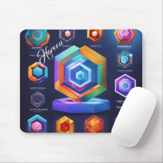 Cadeau voor Haroon Modern 3D fotorooster Muismat