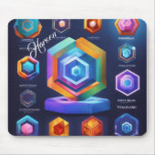 Cadeau voor Haroon Modern 3D fotorooster Muismat (Voorkant)