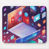 Cadeau voor Haroon Modern 3D Photo Grid Muismat (Voorkant)