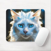 Cadeau voor Haroon Modern CuteCat Grid Muismat (Met muis)