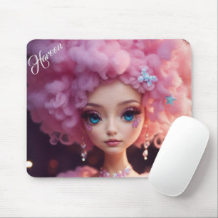 Cadeau voor Haroon Modern Schattige Doll Photo Gri Muismat