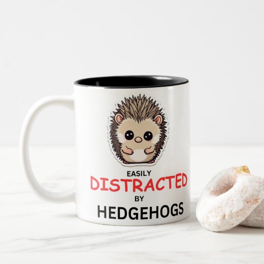 Cadeau voor Hedgehog Lover, Hedgehog Mok (Met donut)