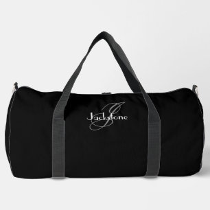 Cadeau voor hem Modern Monogram Cool Classic Black Plunjezak