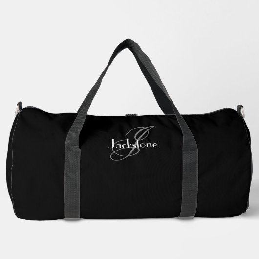 Cadeau voor hem Modern Monogram Cool Classic Black Plunjezak (Voorkant)
