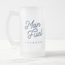 Cadeau voor hem | Stijlvolle Man Fuel Custom Gift Matglas Bierpul