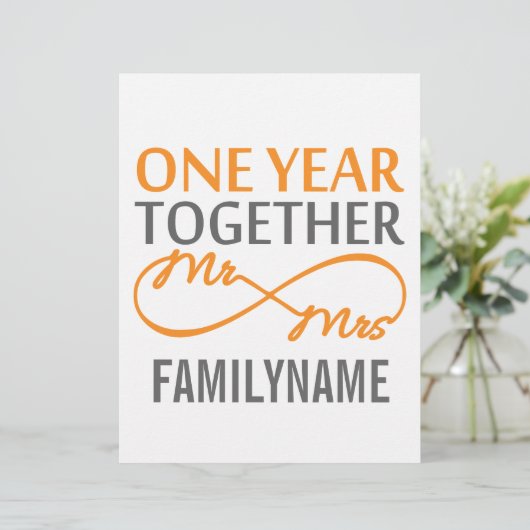 Cadeau voor het eerste Jubileum (Staand voorkant)