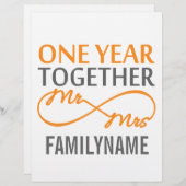 Cadeau voor het eerste Jubileum (Voorkant / Achterkant)