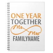 Cadeau voor het eerste Jubileum Notitieboek (Voorkant)