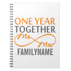 Cadeau voor het eerste Jubileum Notitieboek