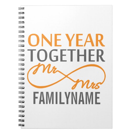 Cadeau voor het eerste Jubileum Notitieboek (Voorkant)