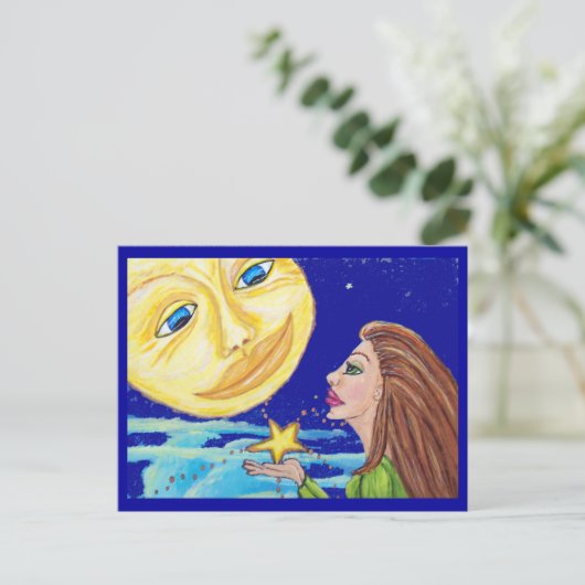 Cadeau voor het Moon Briefkaart (Staand voorkant)