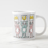 Cadeau voor het ontwerp van mum Fun Rabbits Grote Koffiekop (Rechts)