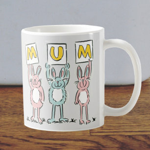 Cadeau voor het ontwerp van mum Fun Rabbits Koffiemok