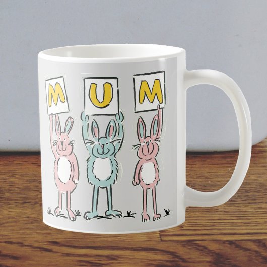 Cadeau voor het ontwerp van mum Fun Rabbits Koffiemok