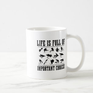 Cadeau voor het vliegvissen Oud vistuig Visser Vli Koffiemok