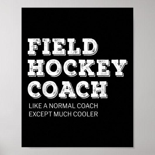 Cadeau voor hockeycoach Funny Bedankt Poster (Voorkant)