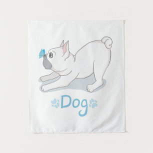 Cadeau voor hondenliefhebbers Grappige hond met Wandkleed