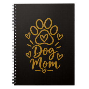 Cadeau voor hondenmoeder met leuke pootafdruk voor notitieboek