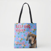 Cadeau voor hondenmoeder voor vriend, aangepaste f tote bag (Voorkant)