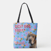Cadeau voor hondenmoeder voor vriend, aangepaste f tote bag (Achterkant)
