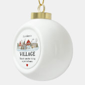 Cadeau voor Hulp in de Dorpsgemeenschap Bedankt Keramische Bal Ornament (Rechts)