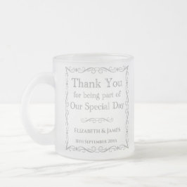 Cadeau voor huwelijksgasten matglas koffiemok