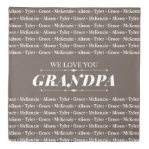 Cadeau voor iedereen met het Names-patroon van fam