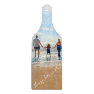 Cadeau voor je foto's met Vaderdag op het snijbord Snijplank