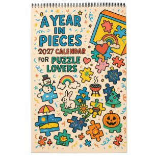 Cadeau voor Jigsaw Puzzle liefhebbers Een Jaar in Kalender