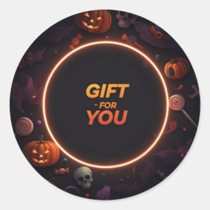 "CADEAU VOOR JOU" Tekst Ronde Sticker