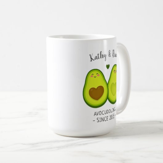 Cadeau voor jubileum van echtgenoot met aangepaste koffiemok (Voorkant rechts)