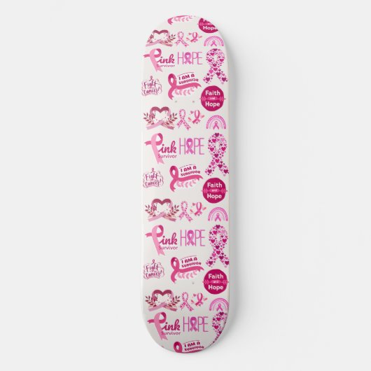 Cadeau voor kankeroverlevende - krijger persoonlijk skateboard (Voorkant)