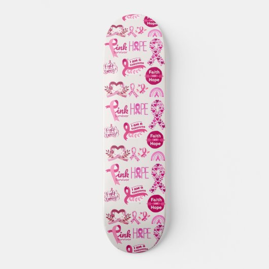 Cadeau voor kankeroverlevende - krijger persoonlijk skateboard (Voorkant)