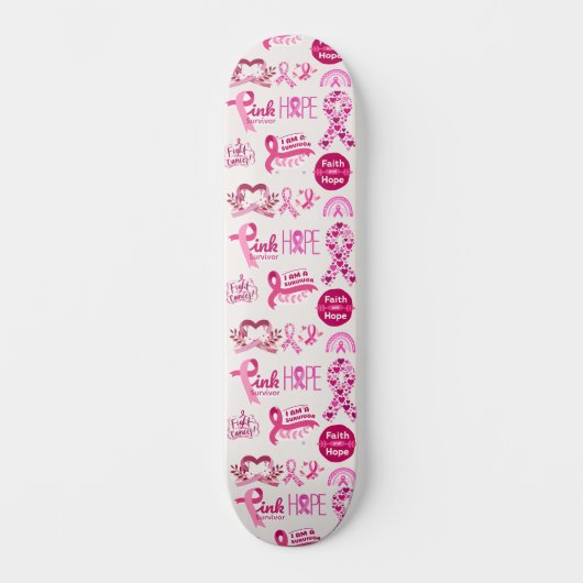 Cadeau voor kankeroverlevende - krijger persoonlijk skateboard (Voorkant)