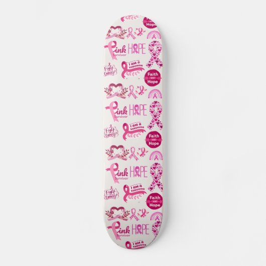 Cadeau voor kankeroverlevende - krijger persoonlijk skateboard (Voorkant)