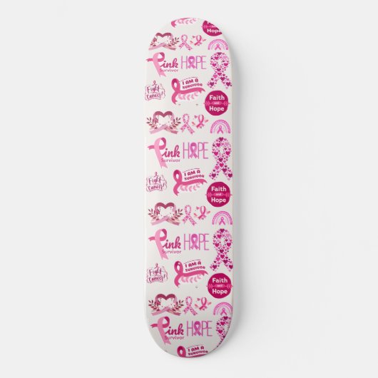 Cadeau voor kankeroverlevende - krijger persoonlijk skateboard (Voorkant)