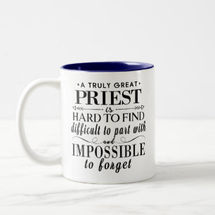 Cadeau voor katholieke priester Hartelijke waarder Tweekleurige Koffiemok