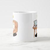 cadeau voor kattenliefhebber ik ben ok grote koffiekop (Voorkant)