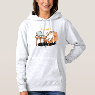 cadeau voor kattenliefhebber ik ben ok hoodie
