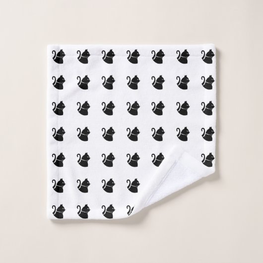 Cadeau voor kattenliefhebbers bad handdoek (Wasdoekje)