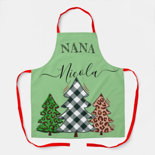 Cadeau voor kerstbomen Collectie Chef Baker Nana Schort (Voorkant)